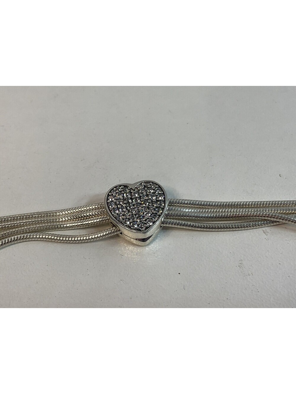 Pandora Reflexions Pave Heart Clip Charm Retired